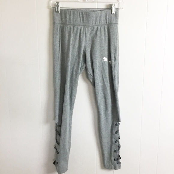 Puma Cross Ankle Pants Size M Gray Workout  Gym - Picture 1 of 5